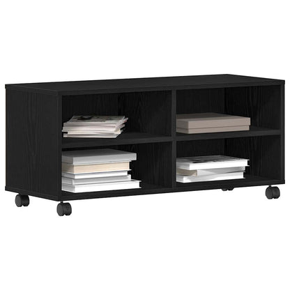 vidaXL TV Cabinet 90 x 35 x 40.5 cm Black Engineered wood 3