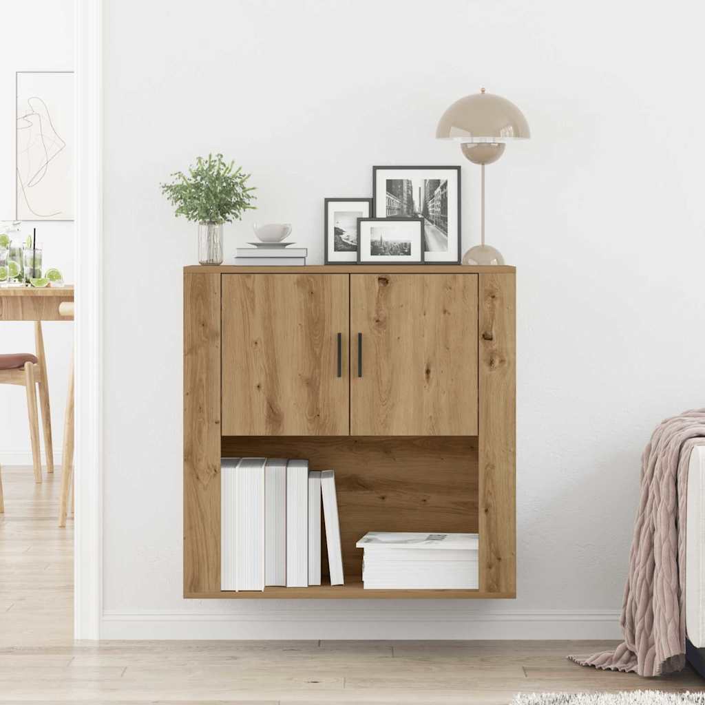 vidaXL Wall Cabinet Artisan Oak 80 x 33 x 80 cm Engineered Wood 4