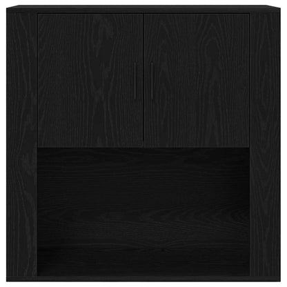 vidaXL Wall Cabinet Black Oak 80 x 33 x 80 cm Engineered Wood 6