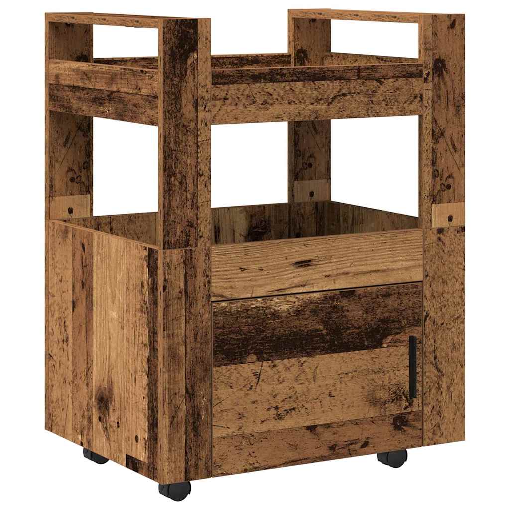 vidaXL Kitchen Trolley Old wood 60 x 45 x 80 cm Engineered Wood 2