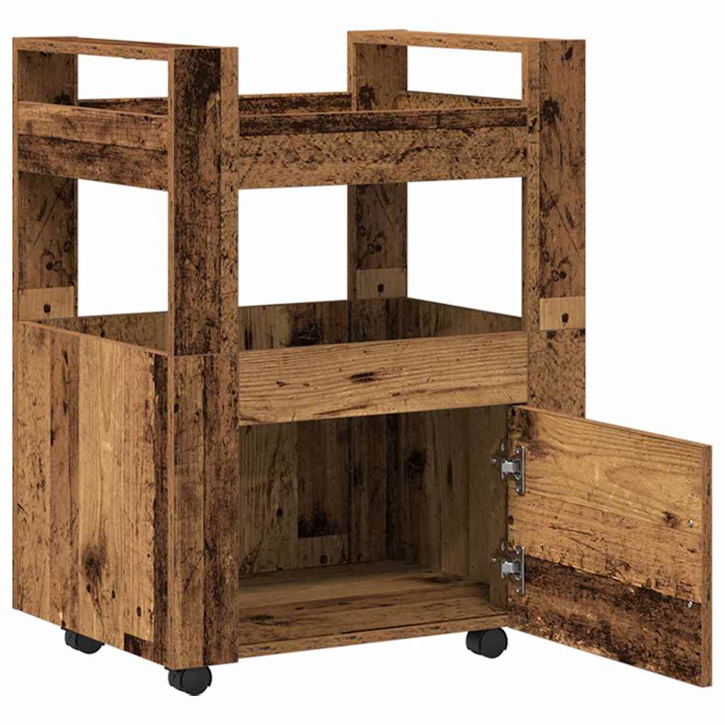 vidaXL Kitchen Trolley Old wood 60 x 45 x 80 cm Engineered Wood 5