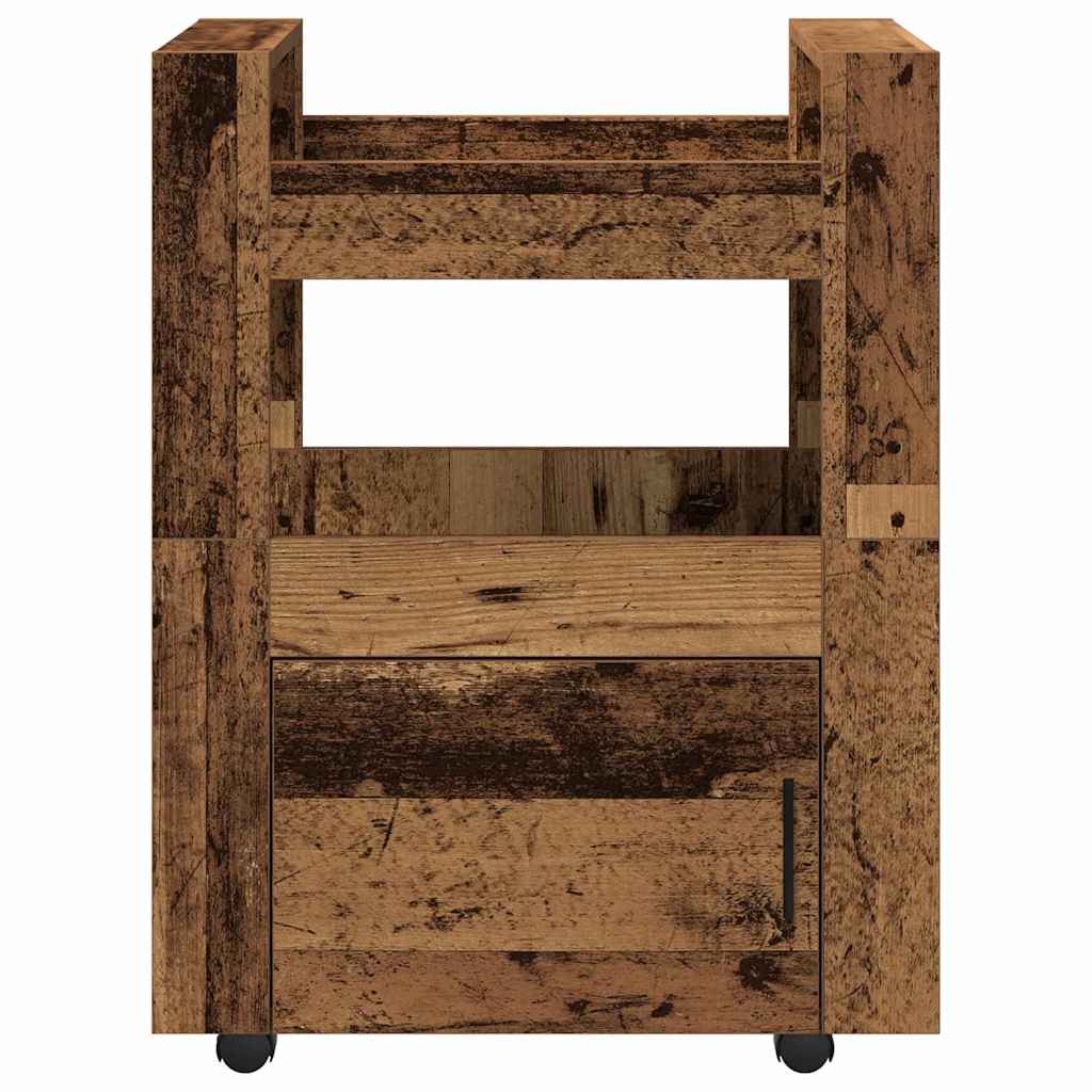vidaXL Kitchen Trolley Old wood 60 x 45 x 80 cm Engineered Wood 6