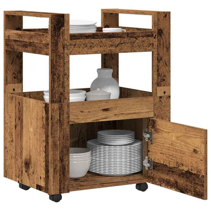 vidaXL Kitchen Trolley Old wood 60 x 45 x 80 cm Engineered Wood 3