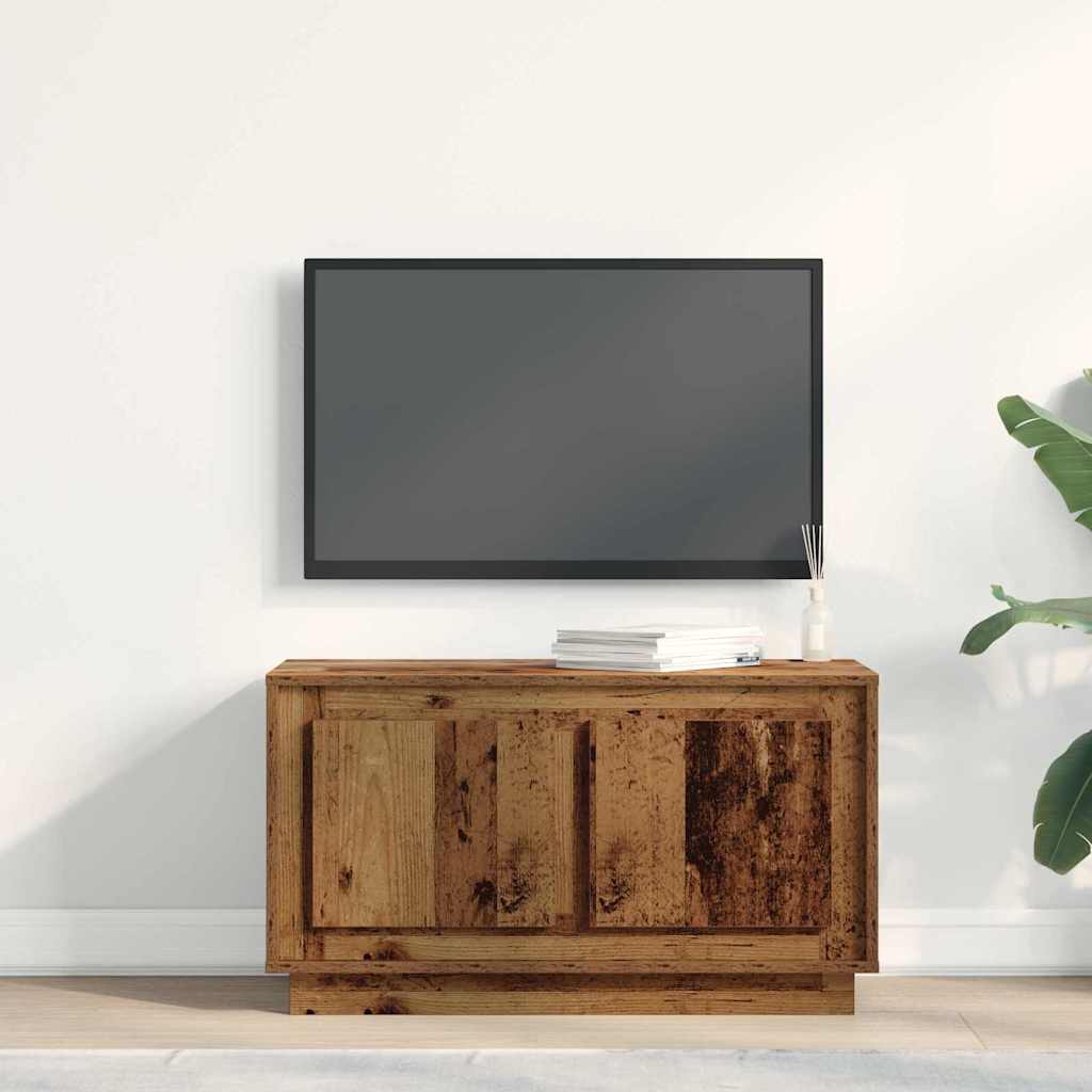 vidaXL TV Cabinet 80 x 35 x 45 cm Old wood Engineered wood 4