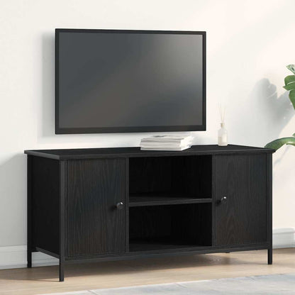 vidaXL TV Cabinet 100 x 40 x 50 cm Black oak Engineered wood 1