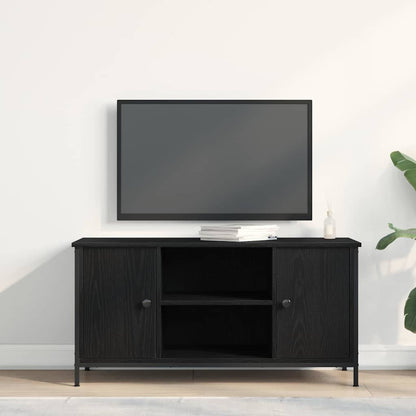vidaXL TV Cabinet 100 x 40 x 50 cm Black oak Engineered wood 4