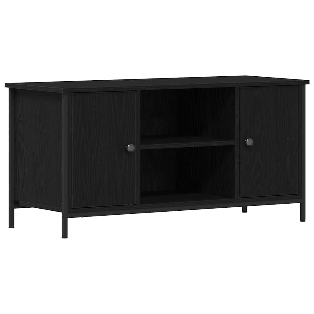 vidaXL TV Cabinet 100 x 40 x 50 cm Black oak Engineered wood 2