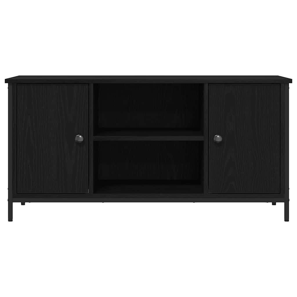 vidaXL TV Cabinet 100 x 40 x 50 cm Black oak Engineered wood 6