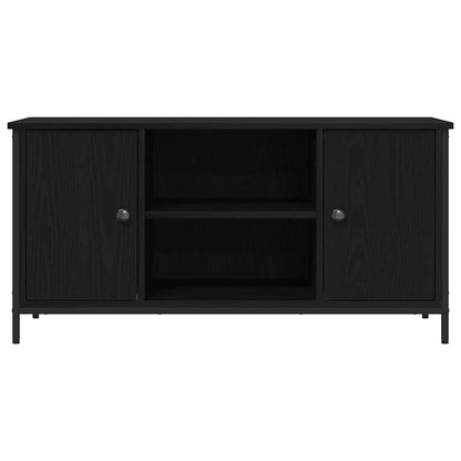vidaXL TV Cabinet 100 x 40 x 50 cm Black oak Engineered wood 6