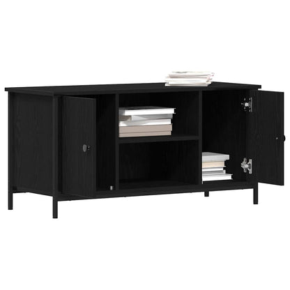 vidaXL TV Cabinet 100 x 40 x 50 cm Black oak Engineered wood 3