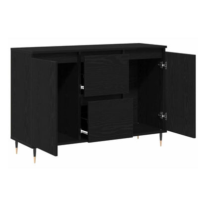 Sideboard 101,5x35x70 cm Engineered Wood Black oak