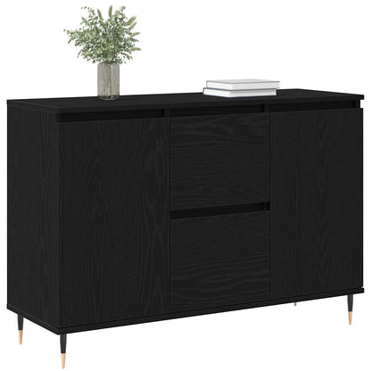Sideboard 101,5x35x70 cm Engineered Wood Black oak