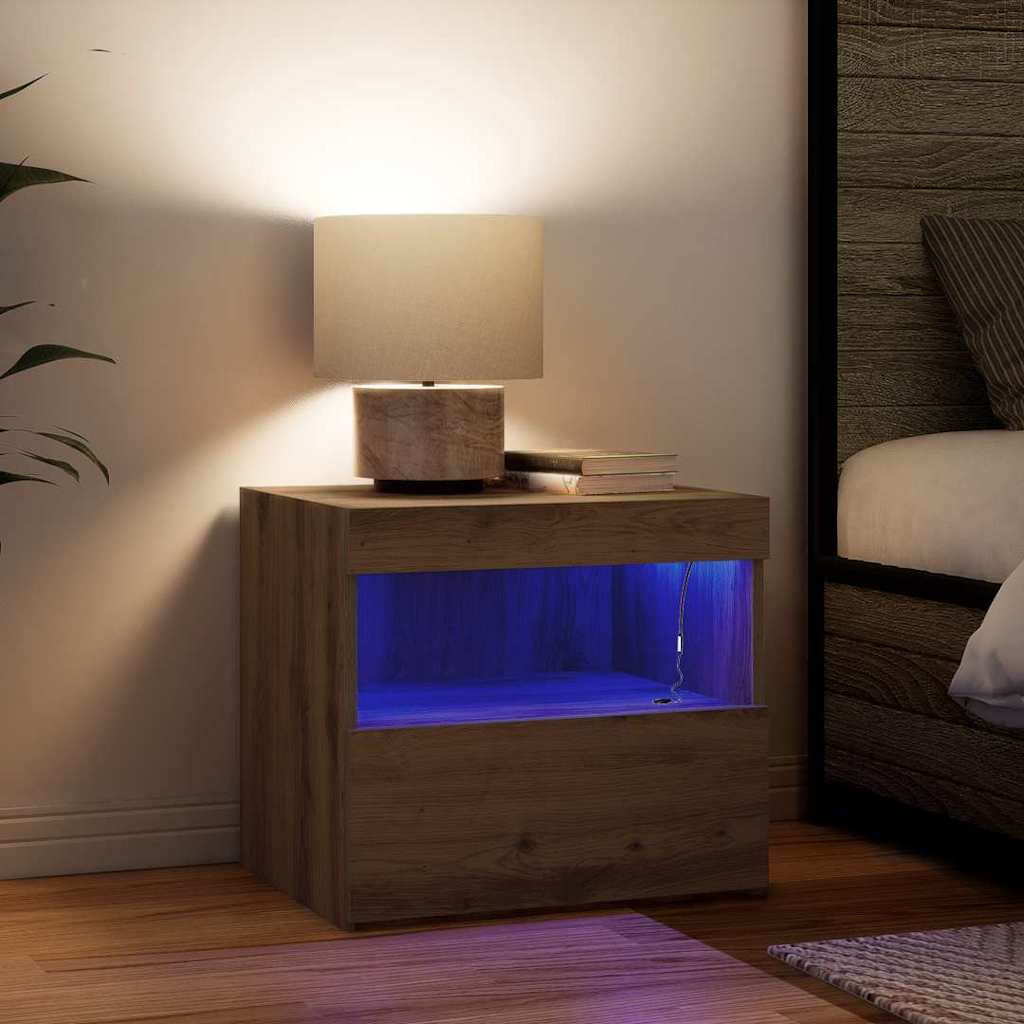 vidaXL Bedside Cabinet 2 pcs Artisan Oak 50 x 40 x 45 cm 5
