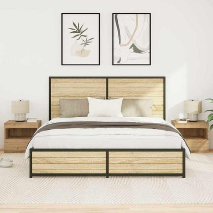 vidaXL Bedside Cabinet 2 pcs Artisan Oak 50 x 40 x 45 cm 1