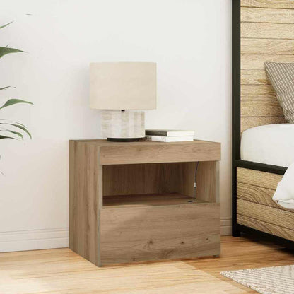 vidaXL Bedside Cabinet 2 pcs Artisan Oak 50 x 40 x 45 cm 4