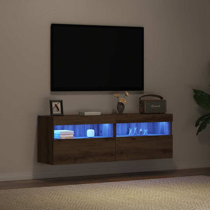vidaXL TV Wall Cabinet 2 pcs Artisan oak Engineered Wood 6
