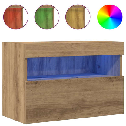 vidaXL TV Wall Cabinet 2 pcs Artisan oak Engineered Wood 4