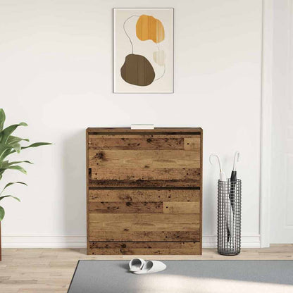 vidaXL Shoe Cabinet 80 x 21 x 87.5 cm Engineered Wood Old Wood 4