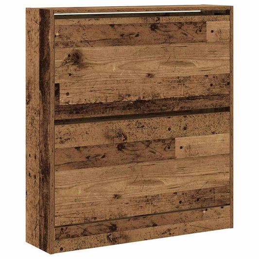 Shoe Cabinet 80x21x87,5 cm Engineered Wood Width 80 cm Depth 21 cm Height 87.5 cm Old wood