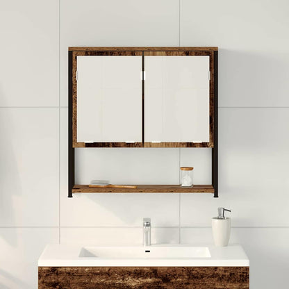 vidaXL Mirror Cabinet Old Wood 60 x 16 x 60 cm Engineered Wood 4