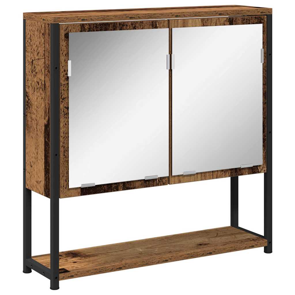 vidaXL Mirror Cabinet Old Wood 60 x 16 x 60 cm Engineered Wood 2