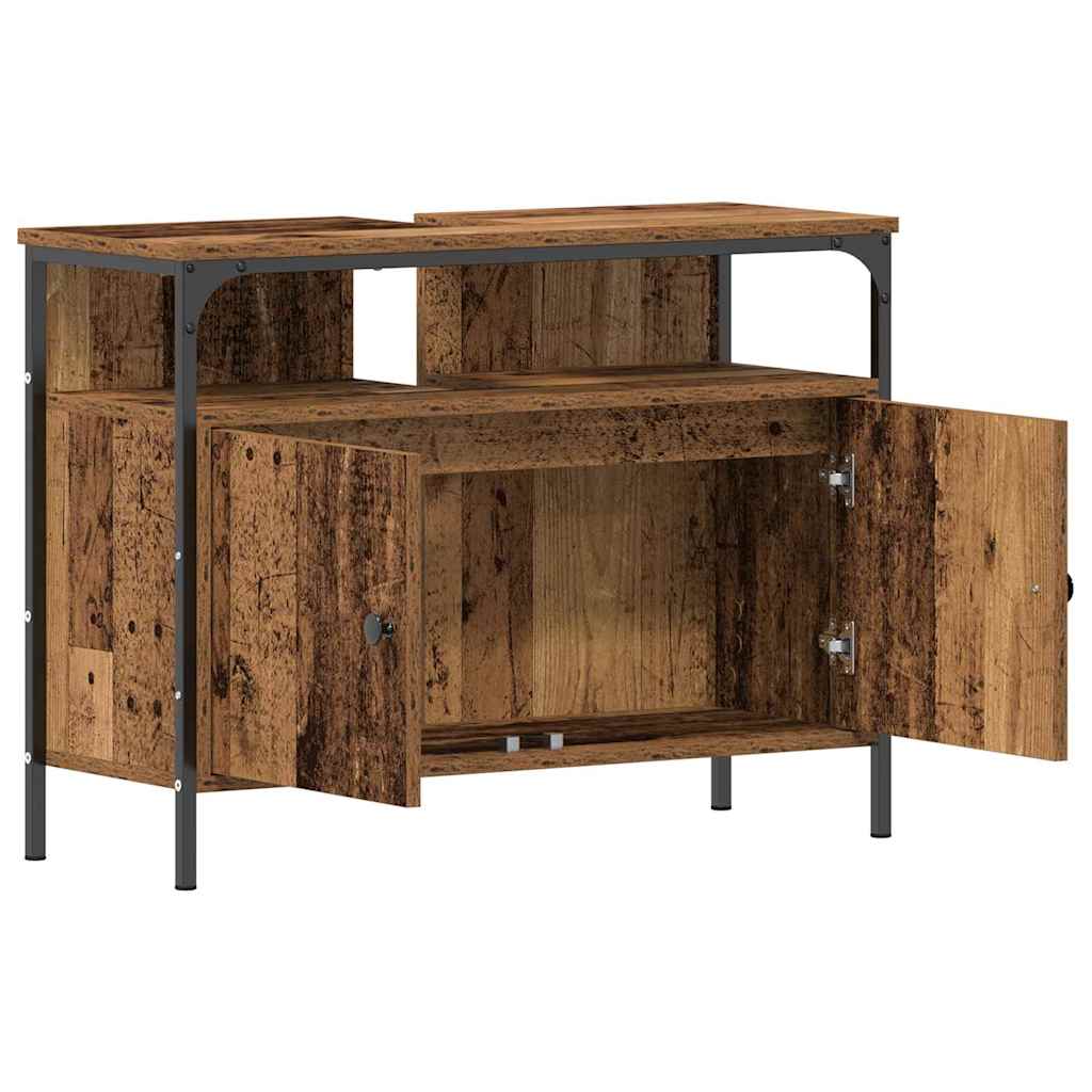 vidaXL Mirror Cabinet Old Wood 60 x 16 x 60 cm Engineered Wood 5