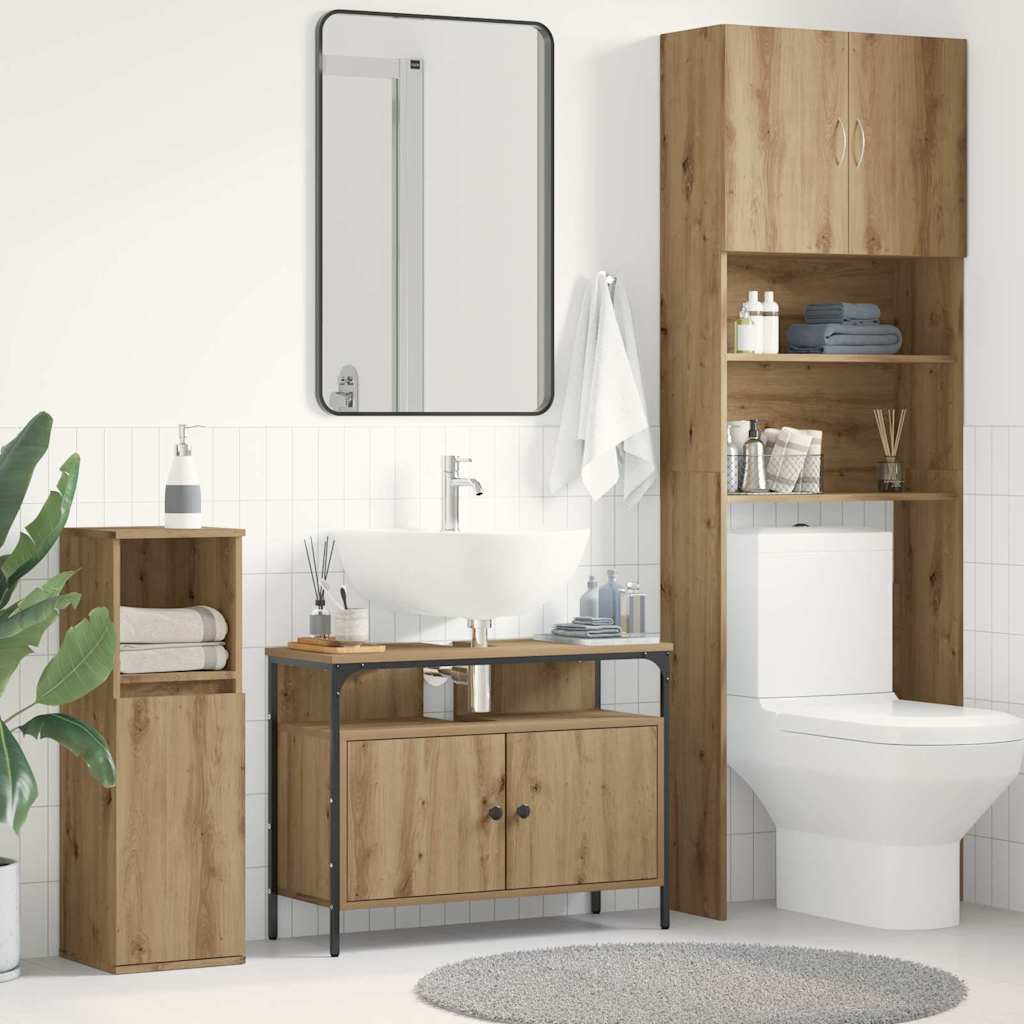 vidaXL Bathroom Sink Cabinet Artisan oak 80 x 30 x 60 cm 1