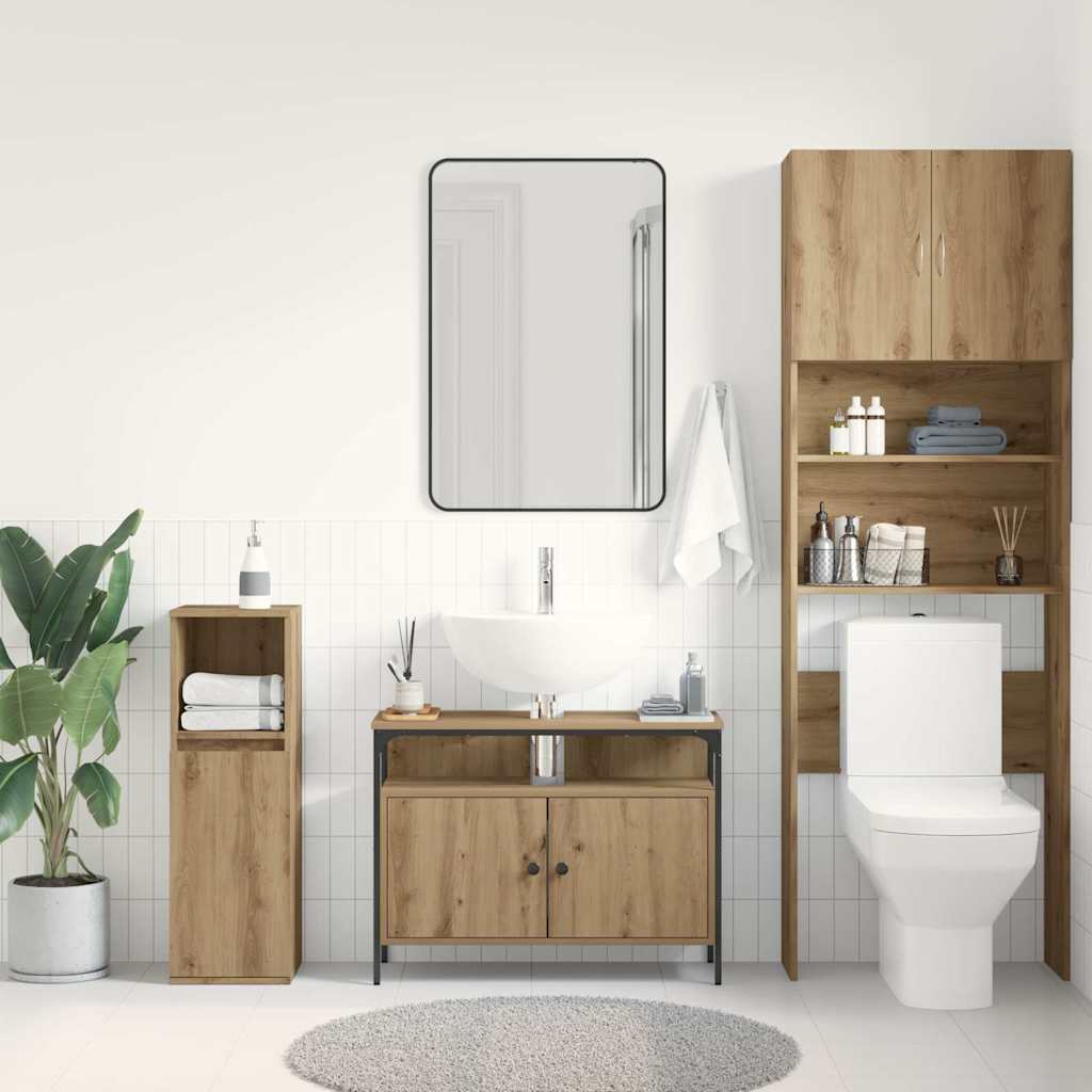 vidaXL Bathroom Sink Cabinet Artisan oak 80 x 30 x 60 cm 4