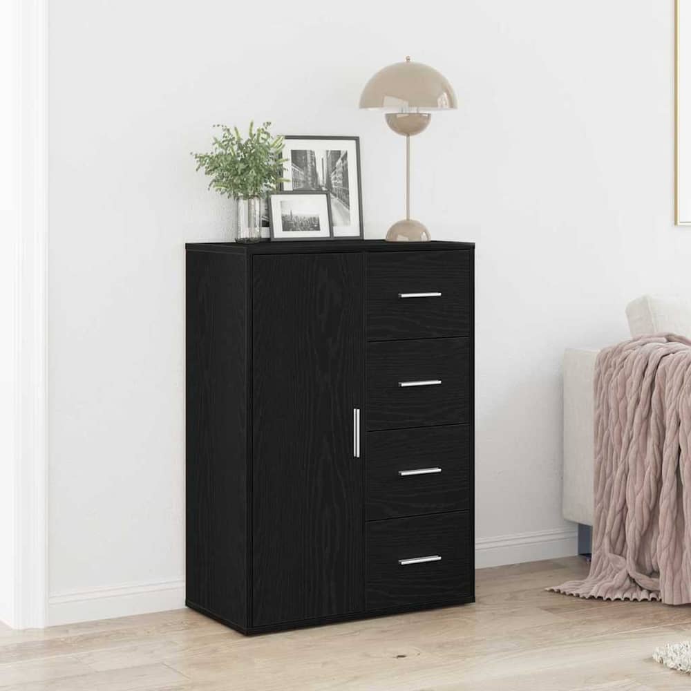 Sideboard 60x31x84 cm Engineered Wood Black oak