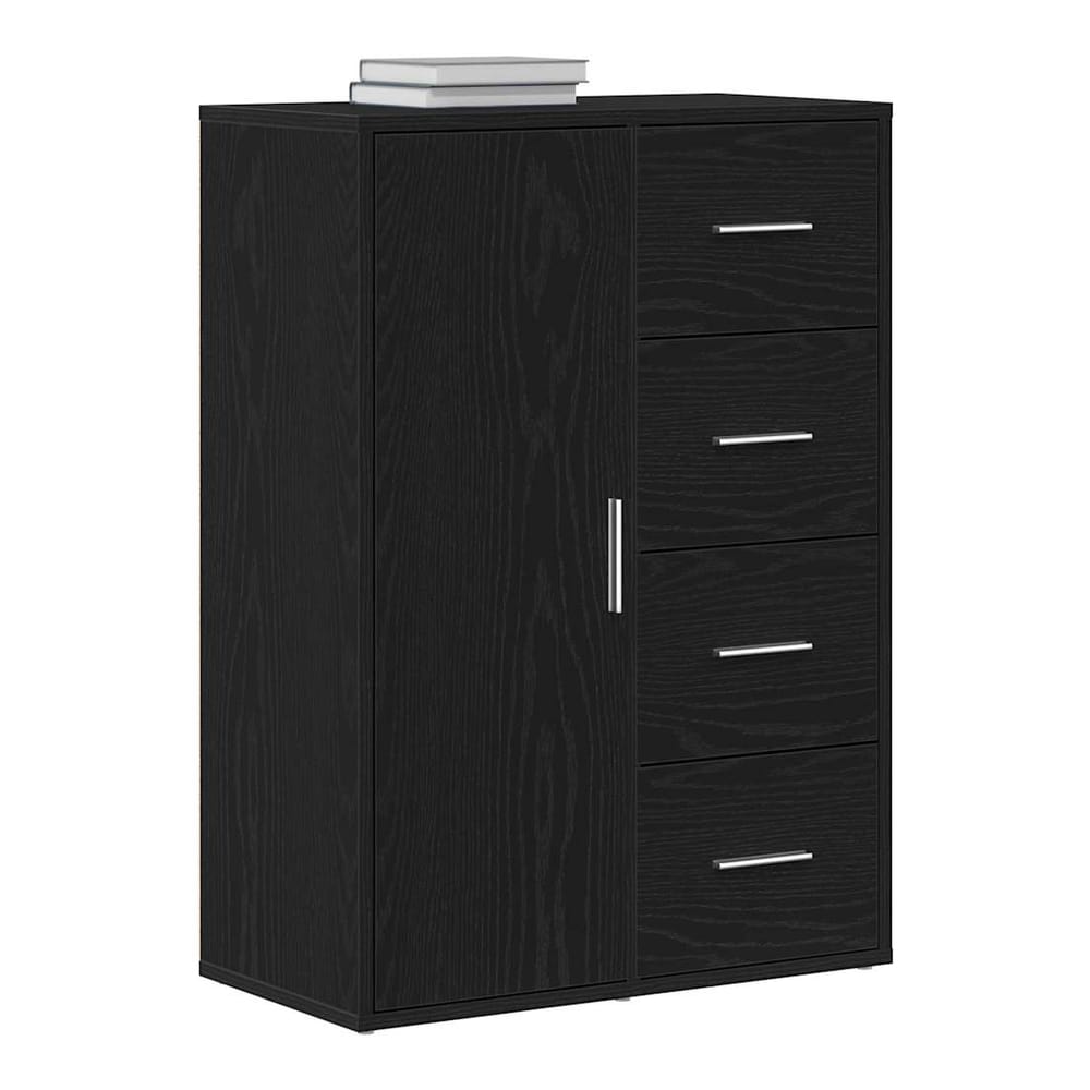 Sideboard 60x31x84 cm Engineered Wood Black oak