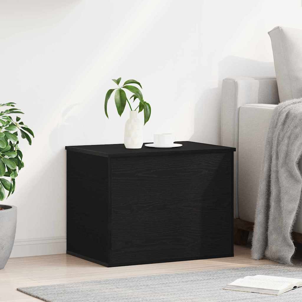 vidaXL Storage Box Black oak 60 x 42 x 46 cm Engineered Wood 4