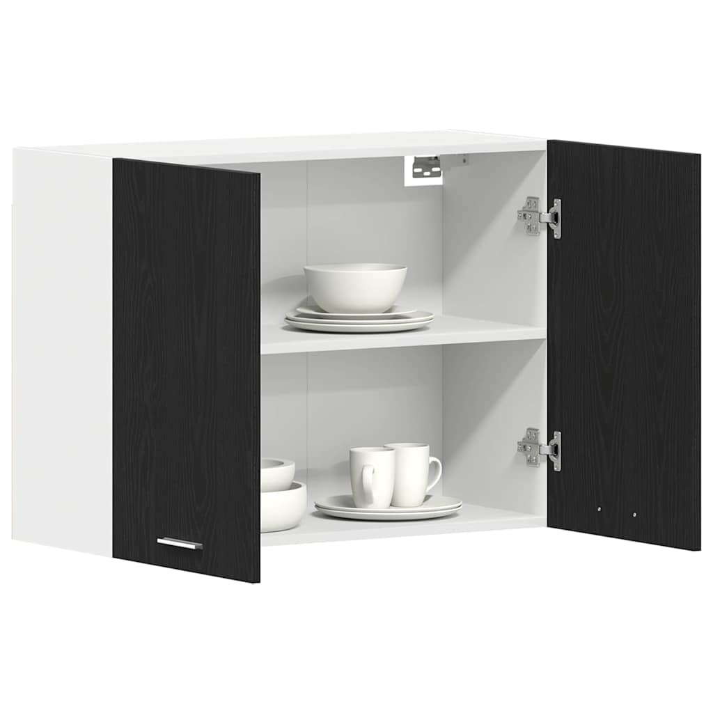 vidaXL Hanging Cabinet Lyon Black Oak 80 x 31 x 60 cm Engineered Wood 3