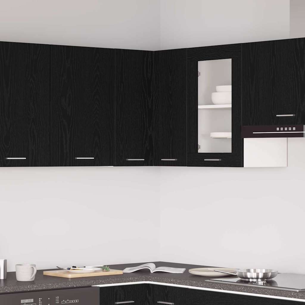 vidaXL Hanging Cabinet Lyon Black Oak 57 x 57 x 60 cm Engineered Wood 1