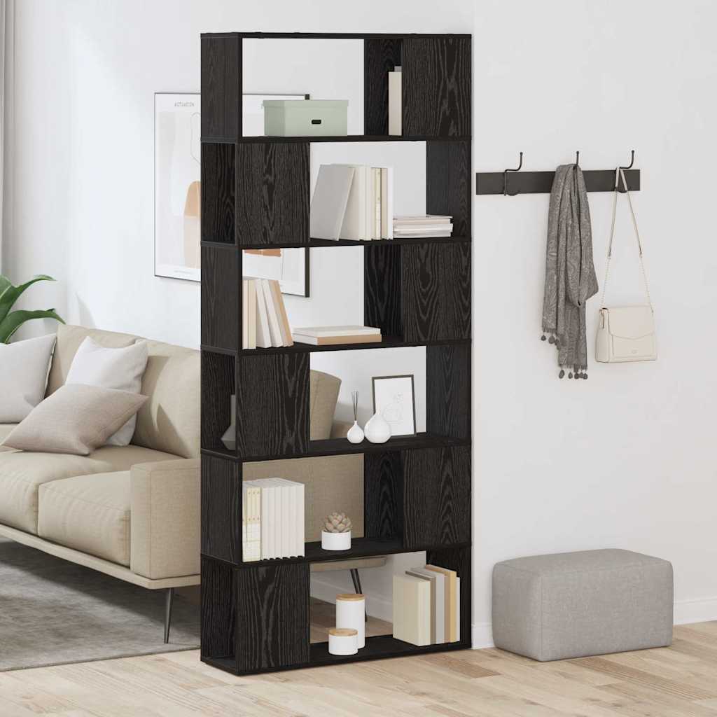 vidaXL TV Cabinet Set 80 x 24 x 186 cm Black Engineered Wood 1