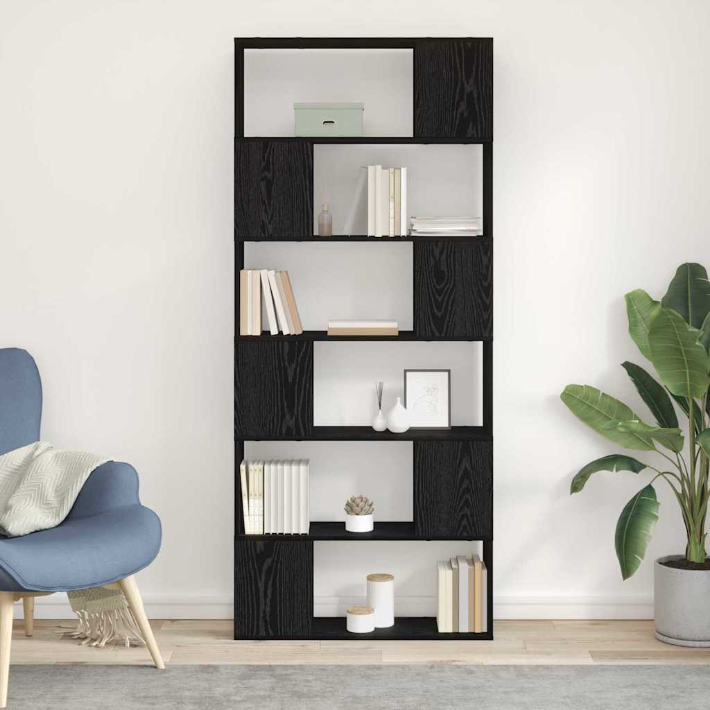 vidaXL TV Cabinet Set 80 x 24 x 186 cm Black Engineered Wood 4