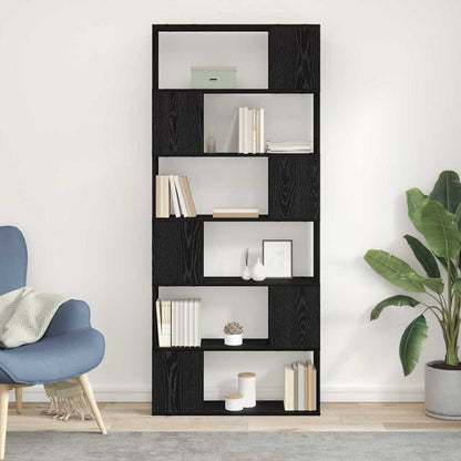 vidaXL TV Cabinet Set 80 x 24 x 186 cm Black Engineered Wood 4