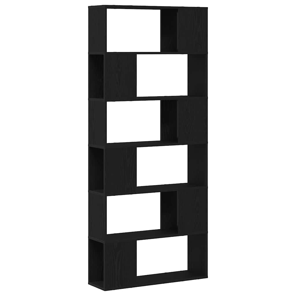 vidaXL TV Cabinet Set 80 x 24 x 186 cm Black Engineered Wood 2
