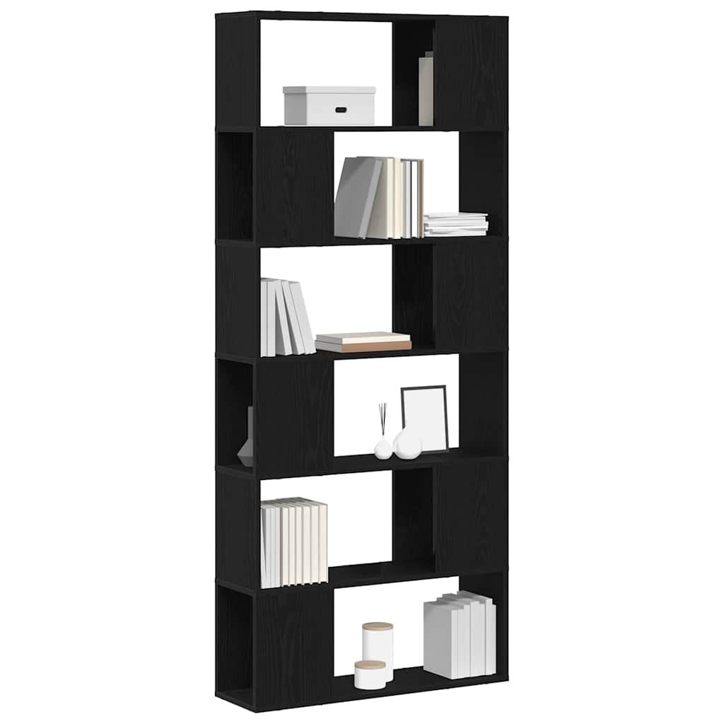 vidaXL TV Cabinet Set 80 x 24 x 186 cm Black Engineered Wood 3