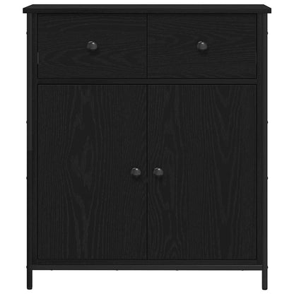 vidaXL Sideboard Black Oak 70 x 30 x 80 cm Engineered Wood 6