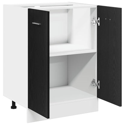 vidaXL Bottom Cabinet Black Oak 60x46x81.5 cm Engineered Wood 5