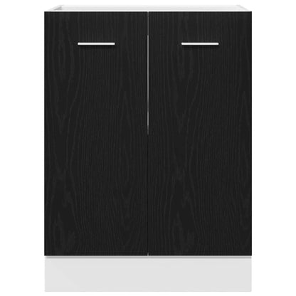vidaXL Bottom Cabinet Black Oak 60x46x81.5 cm Engineered Wood 6