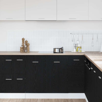 vidaXL Sink Bottom Cabinet Black Oak 80x46x81.5 cm Engineered Wood 3