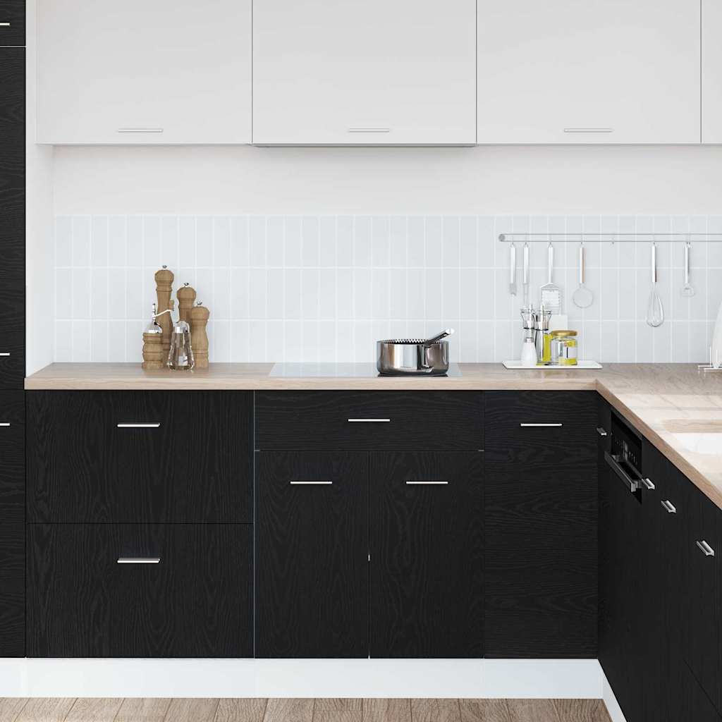 vidaXL Hanging Cabinet Black Oak 60 x 46 x 81.5 cm Engineered Wood 4