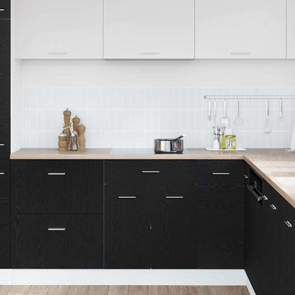 vidaXL Hanging Cabinet Black Oak 60 x 46 x 81.5 cm Engineered Wood 4