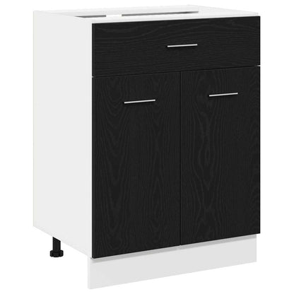 vidaXL Hanging Cabinet Black Oak 60 x 46 x 81.5 cm Engineered Wood 2