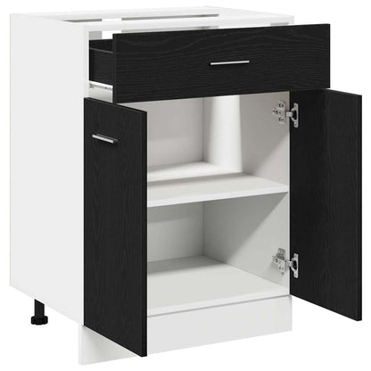 vidaXL Hanging Cabinet Black Oak 60 x 46 x 81.5 cm Engineered Wood 5