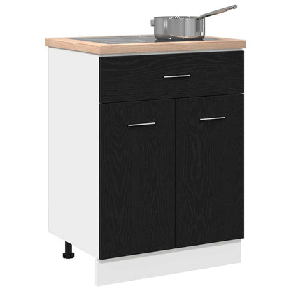 vidaXL Hanging Cabinet Black Oak 60 x 46 x 81.5 cm Engineered Wood 3