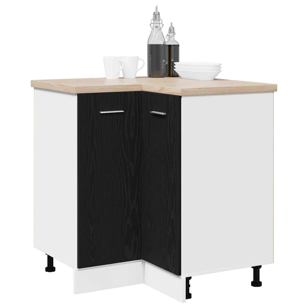 vidaXL Hanging Cabinet Black Oak 75.5 x 75.5 x 80.5 cm Engineered Wood 3