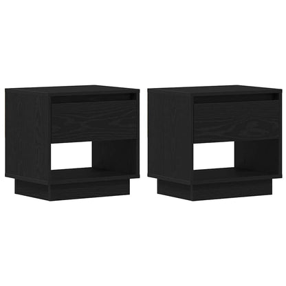 vidaXL Nightstand 2 pcs Black Oak 45 x 34 x 44 cm Engineered Wood 2
