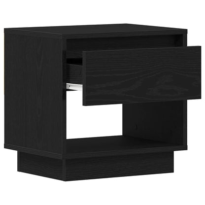 vidaXL Nightstand 2 pcs Black Oak 45 x 34 x 44 cm Engineered Wood 5